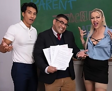 Cherry Kiss and Ken Ott in a Threesome with Draven Navarro - Men.com